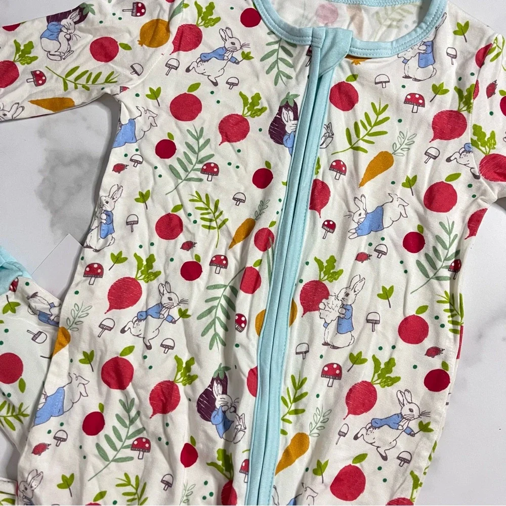 New Little Bird Bamboo Peter Rabbit Bamboo Zippy Pajamas Size 2T